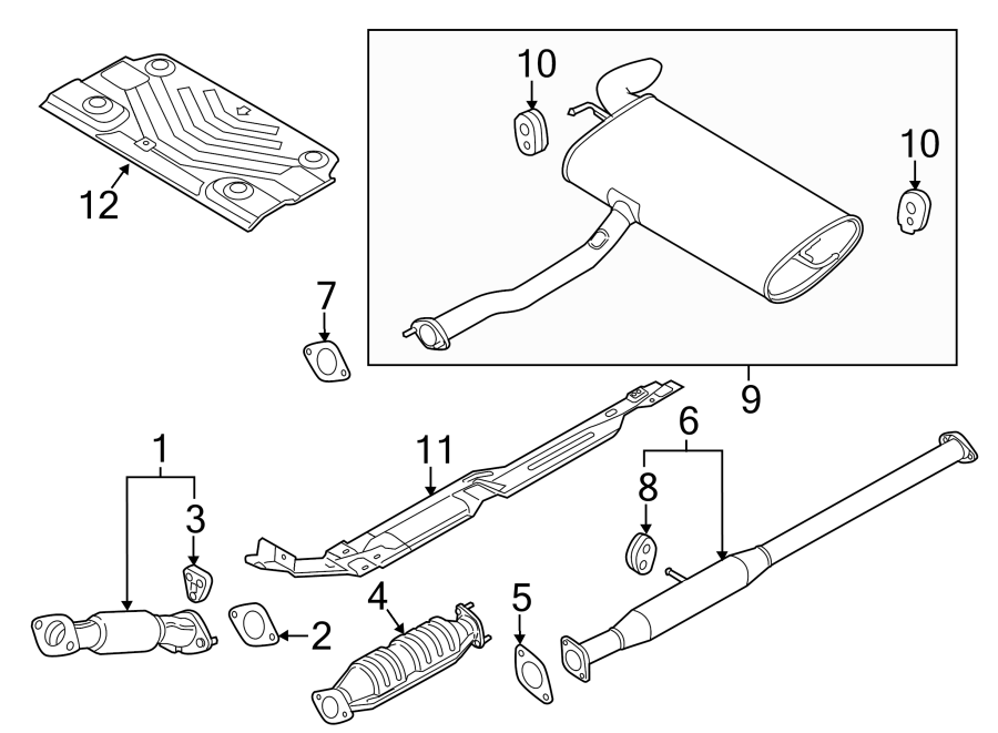 12Exhaust system. Exhaust components.https://images.simplepart.com/images/parts/motor/fullsize/2303172.png