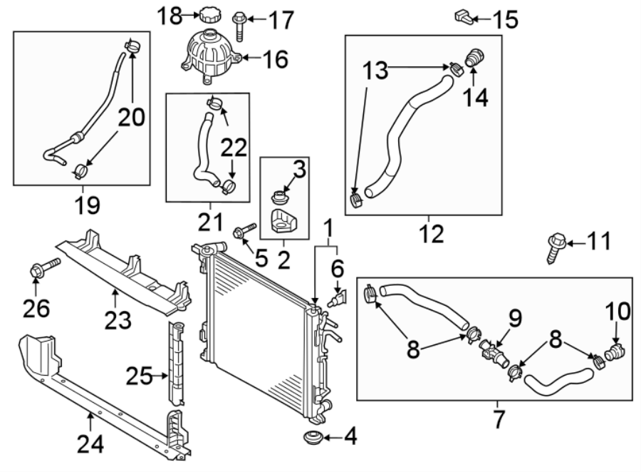 18Radiator & components.https://images.simplepart.com/images/parts/motor/fullsize/2304031.png