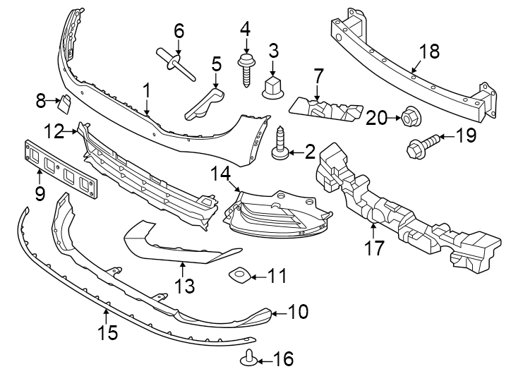 8Front bumper & grille. Bumper & components.https://images.simplepart.com/images/parts/motor/fullsize/2305035.png