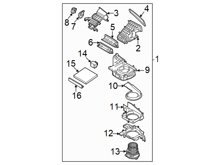 15Air conditioner & heater. Blower motor & fan.https://images.simplepart.com/images/parts/motor/fullsize/2305190.png