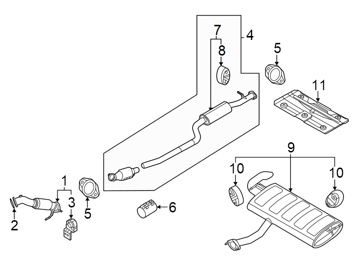 3Exhaust system. Exhaust components.https://images.simplepart.com/images/parts/motor/fullsize/2305415.png