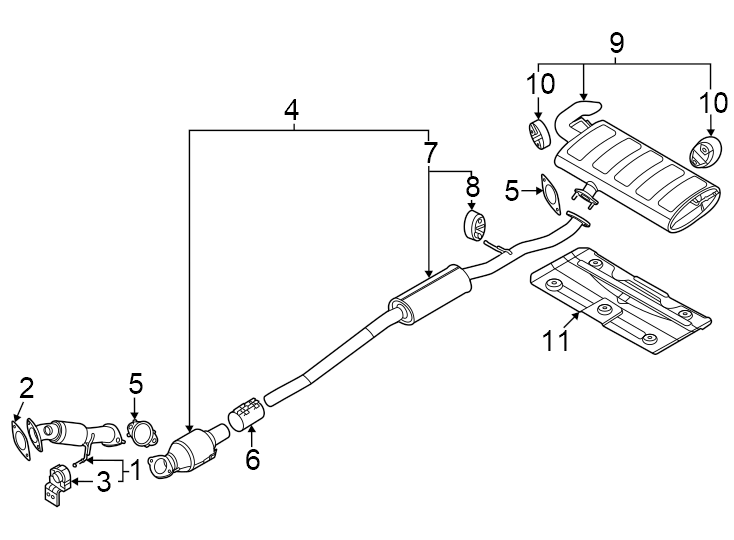 9Exhaust system. Exhaust components.https://images.simplepart.com/images/parts/motor/fullsize/2305425.png