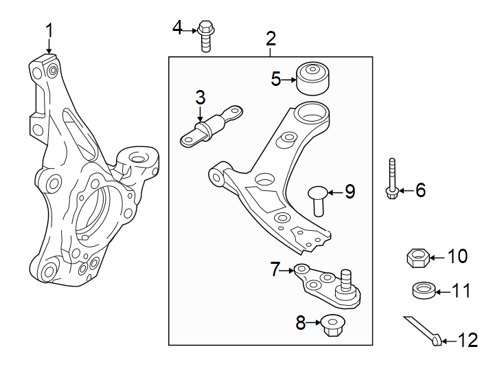 10Front suspension. Suspension components.https://images.simplepart.com/images/parts/motor/fullsize/2305465.png