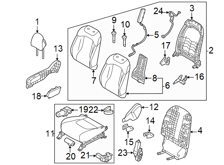 19Seats & tracks. Passenger seat components.https://images.simplepart.com/images/parts/motor/fullsize/2305689.png