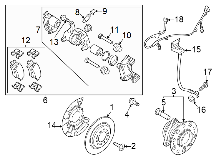 15Rear suspension. Brake components.https://images.simplepart.com/images/parts/motor/fullsize/2305855.png