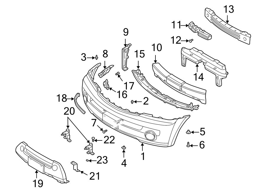 4FRONT BUMPER. BUMPER & COMPONENTS.https://images.simplepart.com/images/parts/motor/fullsize/2310010.png