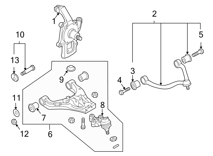 11Front suspension. Suspension components.https://images.simplepart.com/images/parts/motor/fullsize/2310200.png