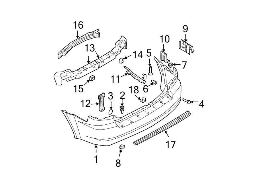 5REAR BUMPER. BUMPER & COMPONENTS.https://images.simplepart.com/images/parts/motor/fullsize/2310580.png