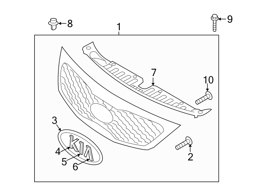 9Grille & components.https://images.simplepart.com/images/parts/motor/fullsize/2311015.png