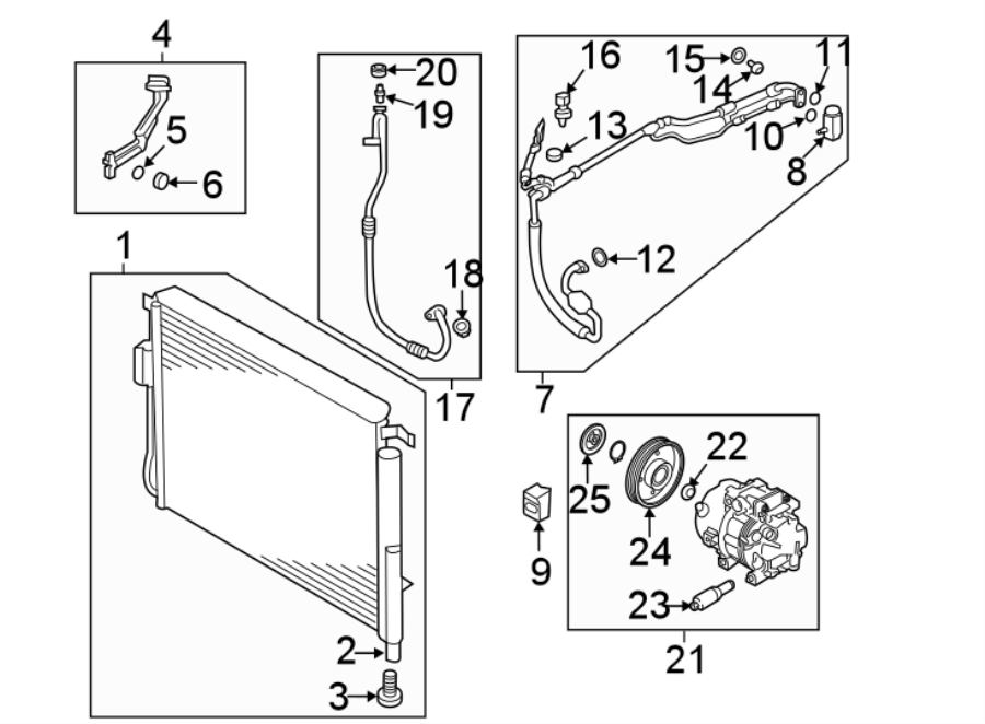 7AIR CONDITIONER & HEATER. COMPRESSOR & LINES. CONDENSER.https://images.simplepart.com/images/parts/motor/fullsize/2312131.png