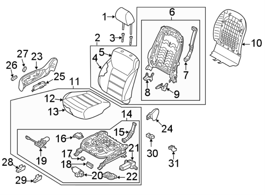 31SEATS & TRACKS. PASSENGER SEAT COMPONENTS.https://images.simplepart.com/images/parts/motor/fullsize/2312525.png