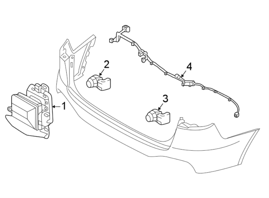 Diagram REAR BUMPER. BUMPER & COMPONENTS. for your 2022 Kia Seltos   