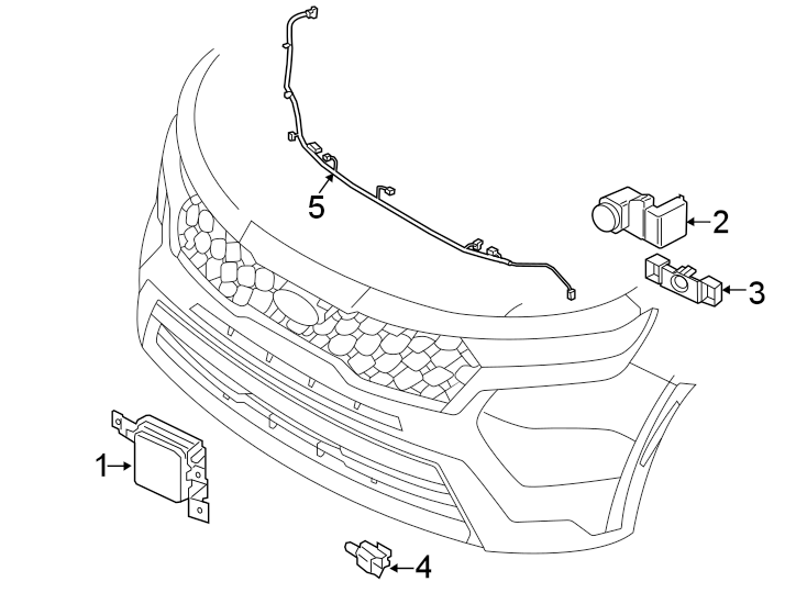 5Front bumper & grille. Electrical components.https://images.simplepart.com/images/parts/motor/fullsize/2313016.png