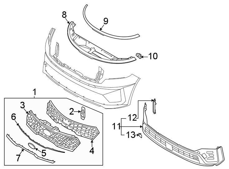 2Front bumper. Bumper & components.https://images.simplepart.com/images/parts/motor/fullsize/2313020.png