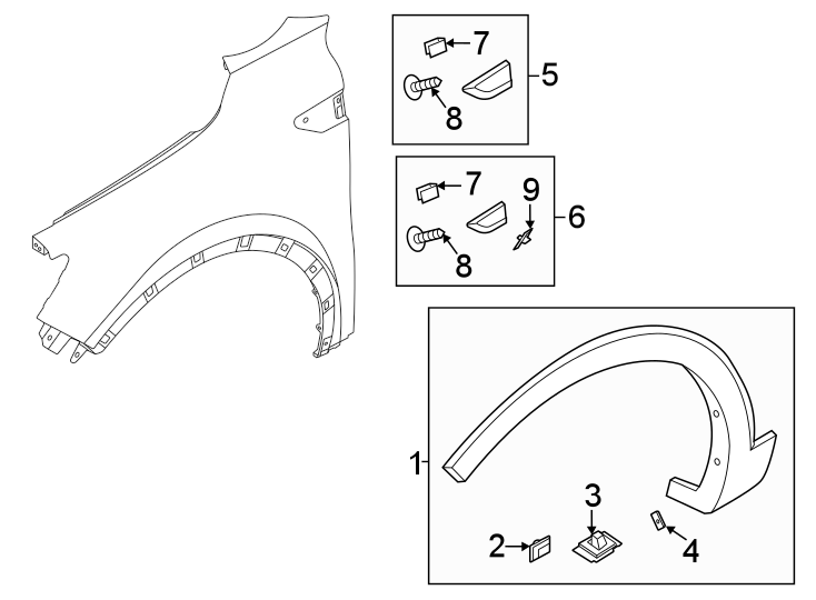 4Fender. Exterior trim.https://images.simplepart.com/images/parts/motor/fullsize/2313152.png