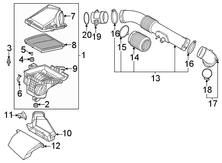 19Engine / transaxle. Air intake.https://images.simplepart.com/images/parts/motor/fullsize/2313220.png