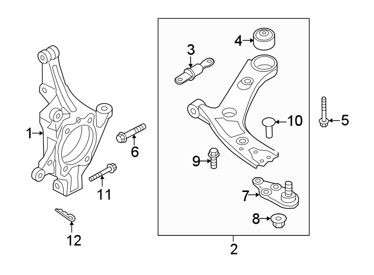 11Front suspension. Suspension components.https://images.simplepart.com/images/parts/motor/fullsize/2313332.png