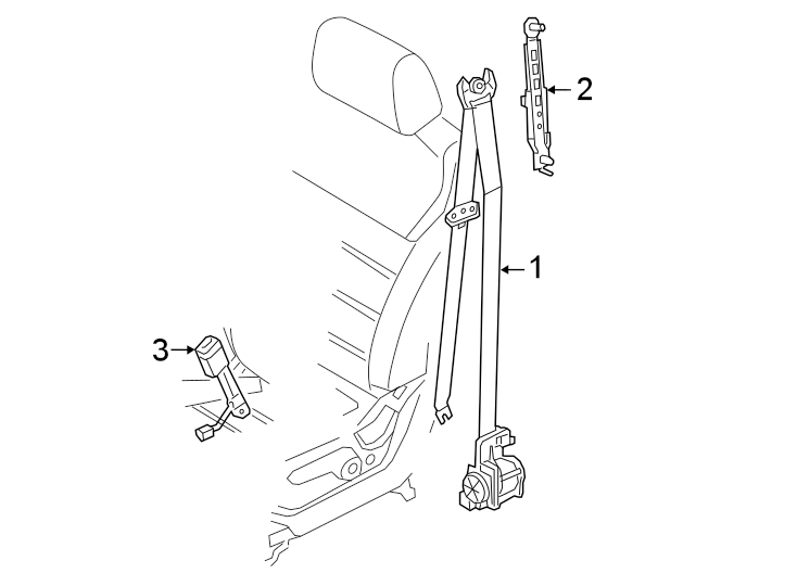 1Restraint systems. Front seat belts.https://images.simplepart.com/images/parts/motor/fullsize/2313464.png