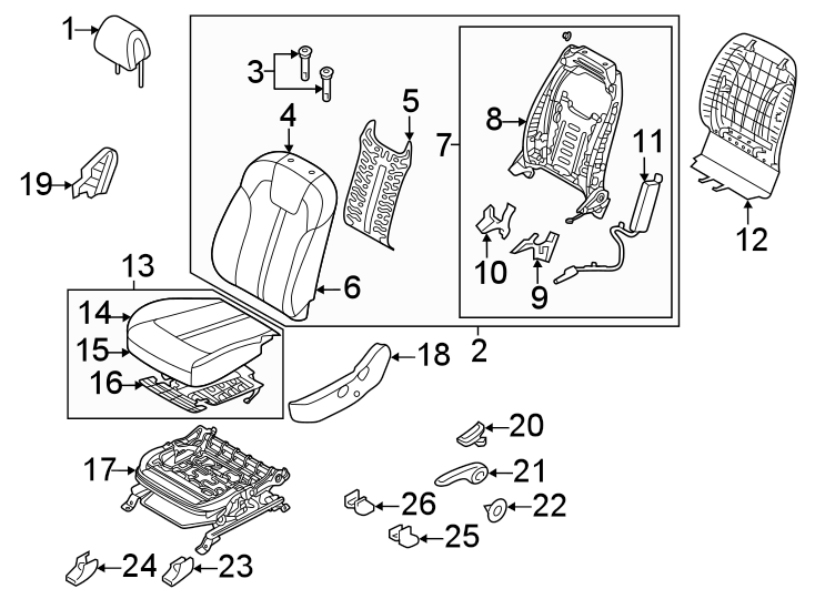 3Seats & tracks. Driver seat components.https://images.simplepart.com/images/parts/motor/fullsize/2313474.png