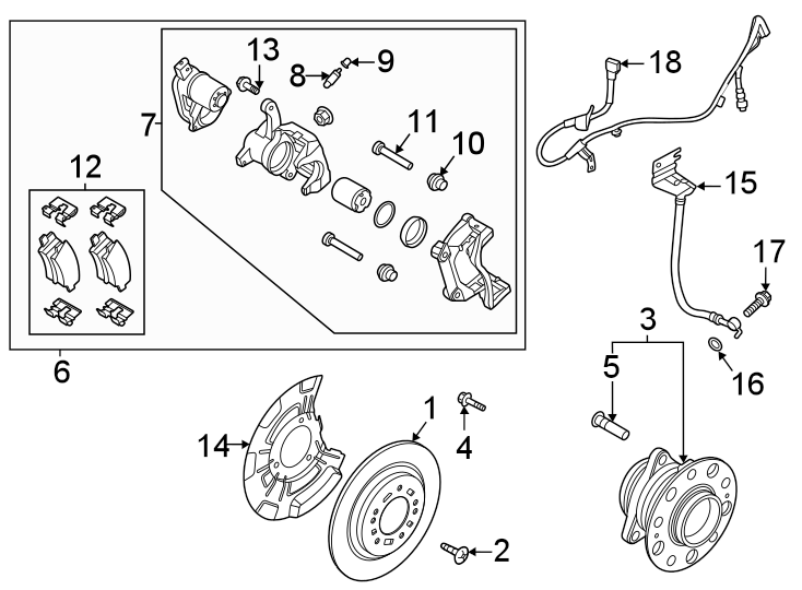 14Rear suspension. Brake components.https://images.simplepart.com/images/parts/motor/fullsize/2313722.png