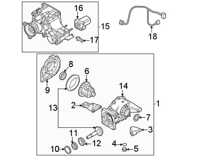 18Rear suspension. Axle & differential.https://images.simplepart.com/images/parts/motor/fullsize/2313730.png