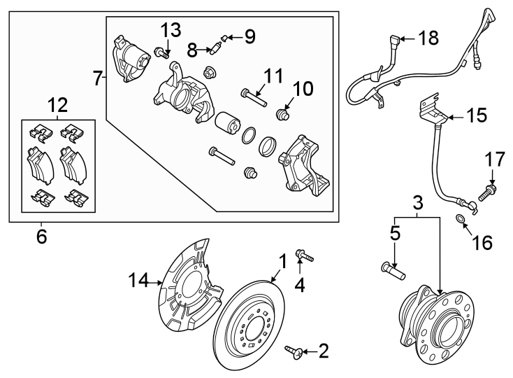 14Rear suspension. Brake components.https://images.simplepart.com/images/parts/motor/fullsize/2313848.png