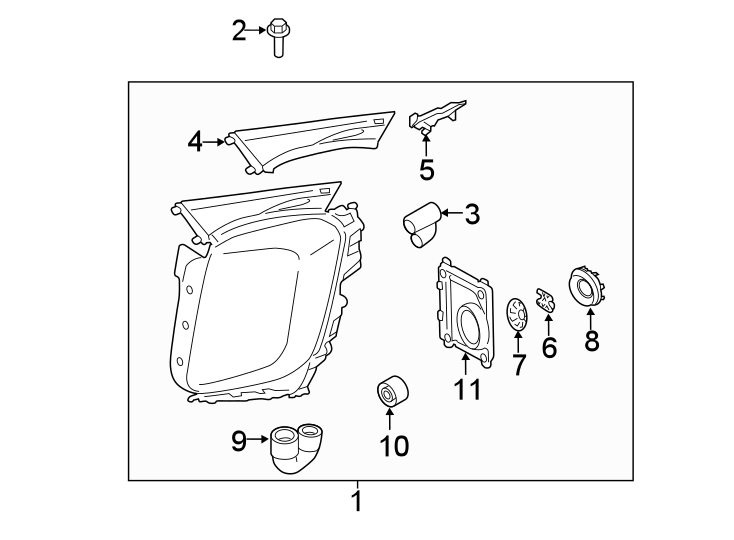 6FRONT LAMPS. HEADLAMP COMPONENTS.https://images.simplepart.com/images/parts/motor/fullsize/2315030.png