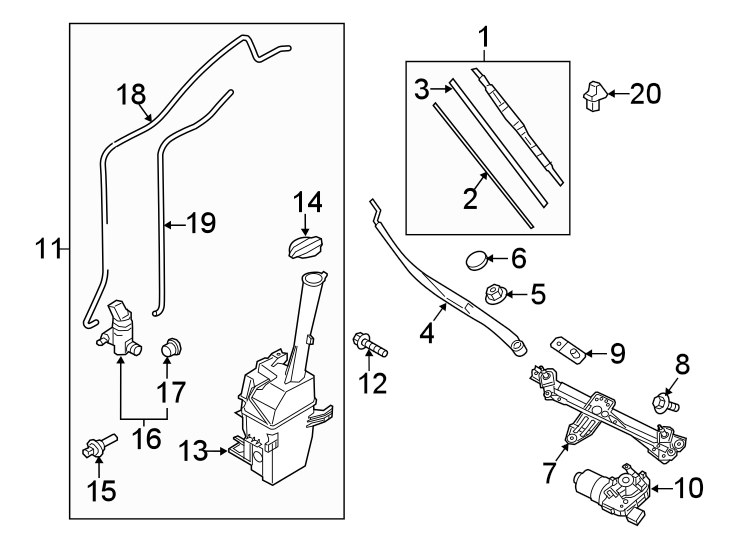 Kia Telluride Windshield Wiper Linkage (Front) 98120S9000 Hyman