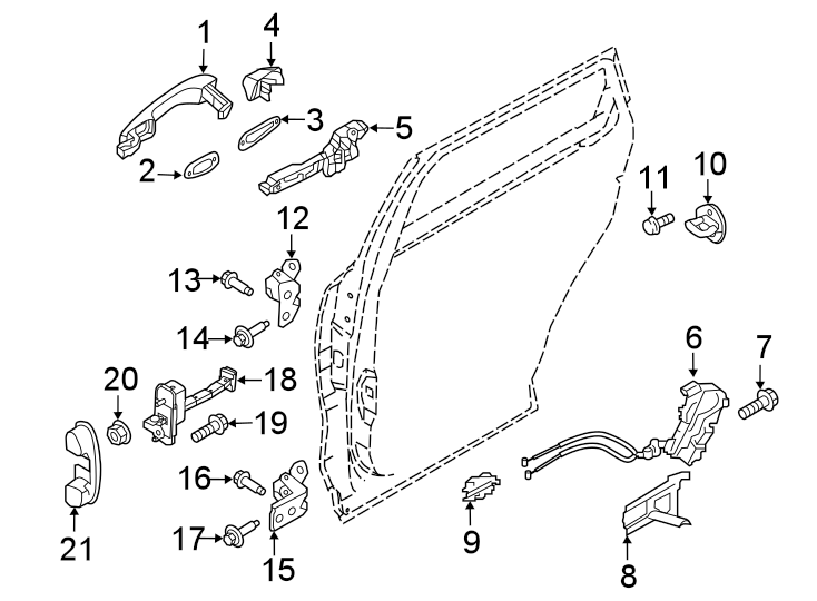 Kia Telluride Exterior Door Handle Cover (Front). W/HYBRID - 82652S9000 ...