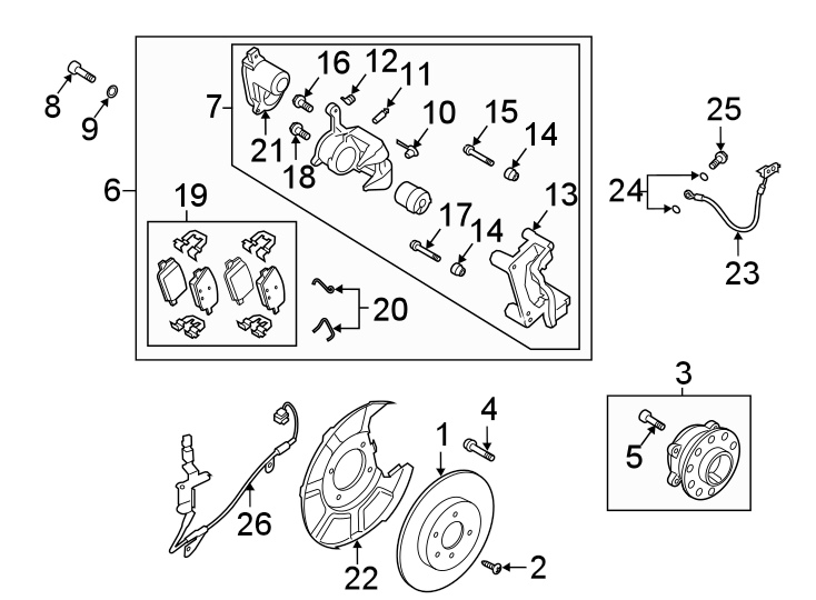 23REAR SUSPENSION. BRAKE COMPONENTS.https://images.simplepart.com/images/parts/motor/fullsize/2315700.png