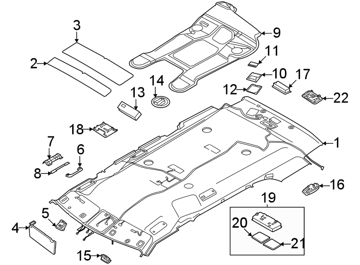 Diagram Interior trim. for your 2022 Kia Carnival   