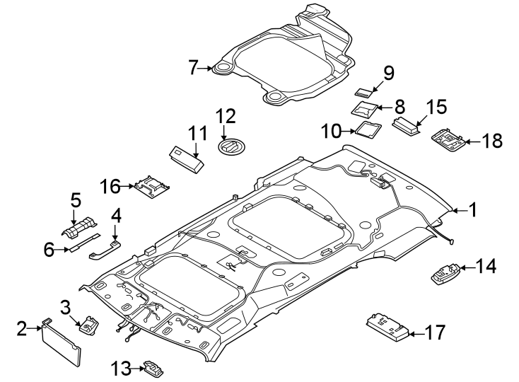 Diagram Interior trim. for your 2022 Kia Carnival   