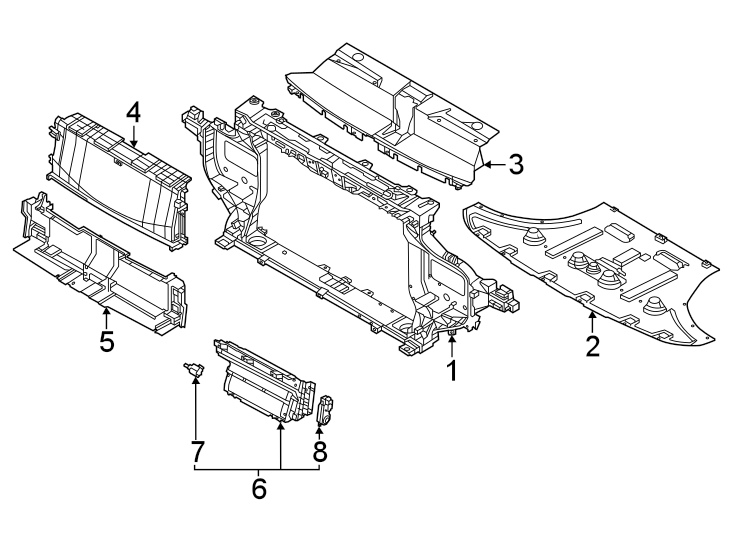 Diagram Radiator support. for your 2015 Kia Sorento   