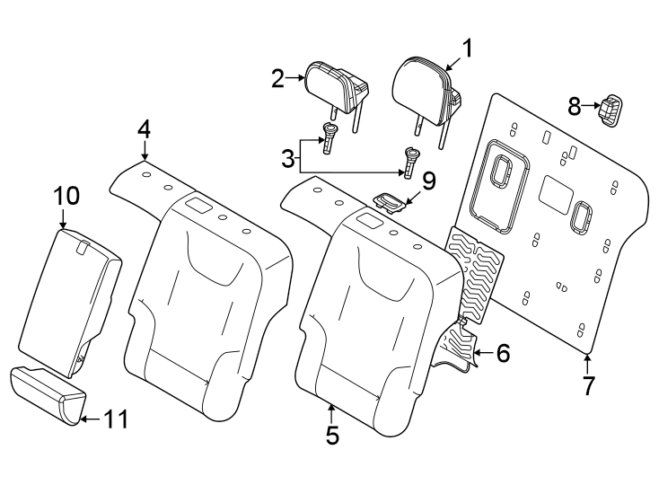 8Seats & tracks. Rear seat components.https://images.simplepart.com/images/parts/motor/fullsize/2325355.png