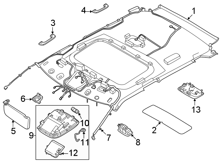 Diagram Interior trim. for your 2017 Kia Sedona   