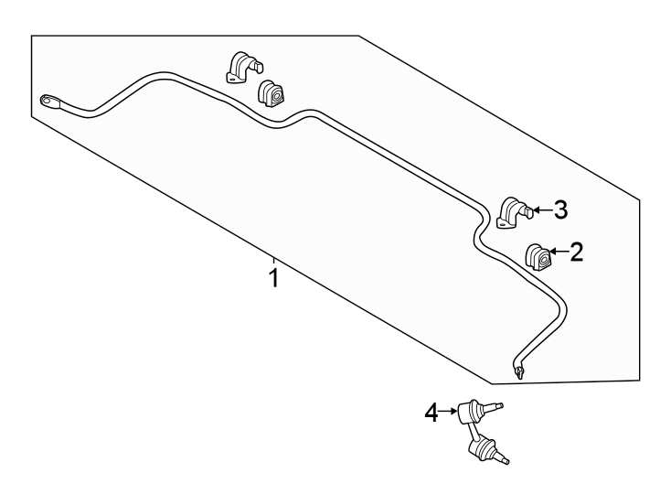 Diagram Rear suspension. Stabilizer bar & components. for your Kia EV6  