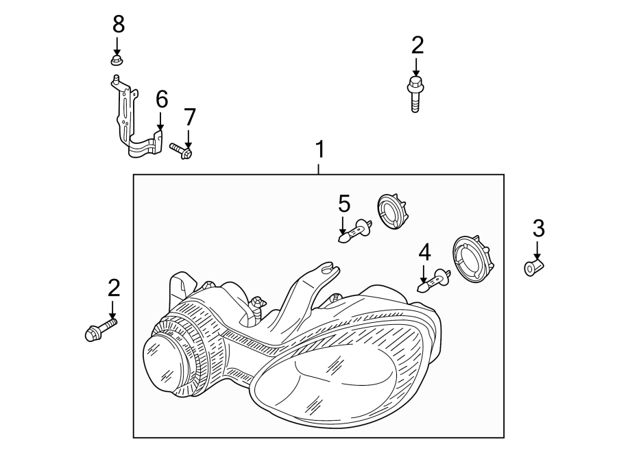 7FRONT LAMPS. HEADLAMP COMPONENTS.https://images.simplepart.com/images/parts/motor/fullsize/2410015.png