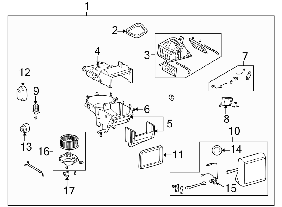 2Air conditioner & heater. Evaporator components.https://images.simplepart.com/images/parts/motor/fullsize/2410060.png