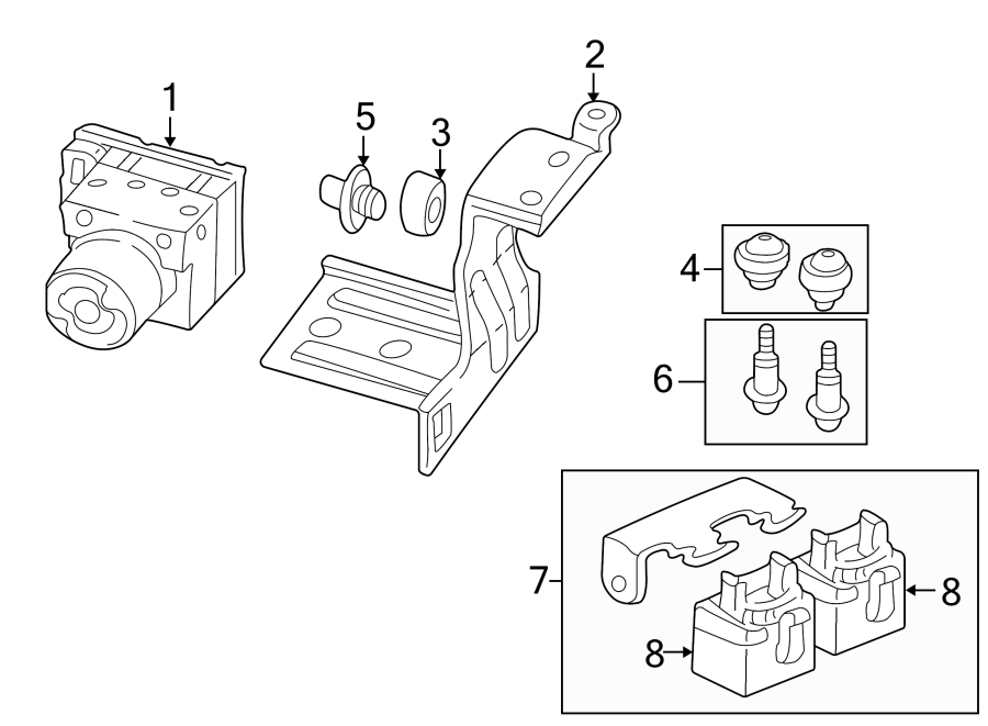 2022 Kia Carnival Abs hydraulic actuator grommet. Abs - 0K30C43722 ...