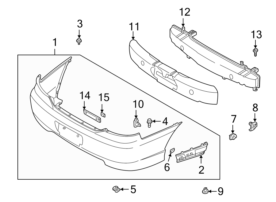 4REAR BUMPER. BUMPER & COMPONENTS.https://images.simplepart.com/images/parts/motor/fullsize/2410465.png