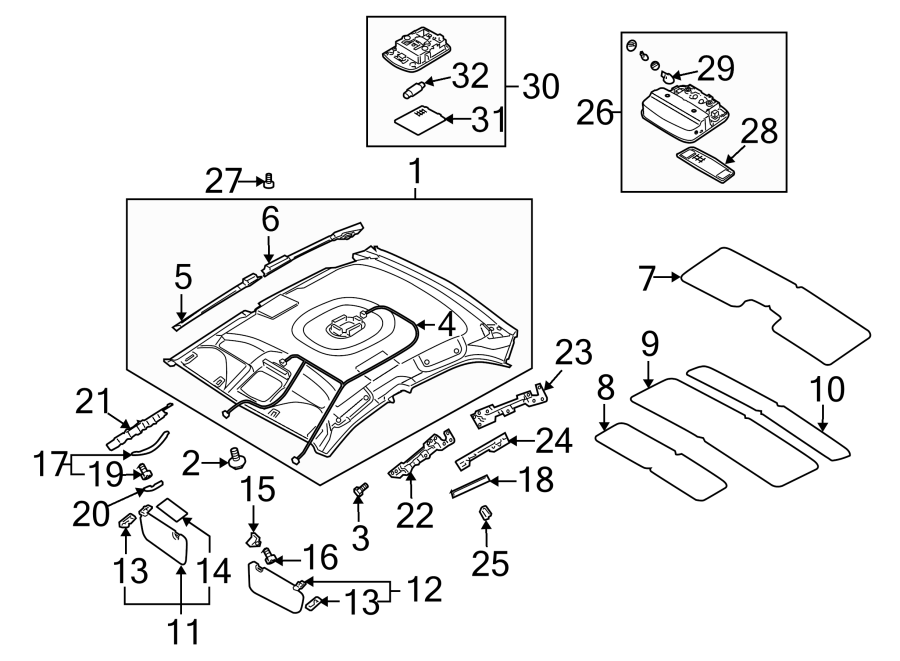 Diagram INTERIOR TRIM. for your 2016 Kia Sedona  LX Mini Passenger Van 