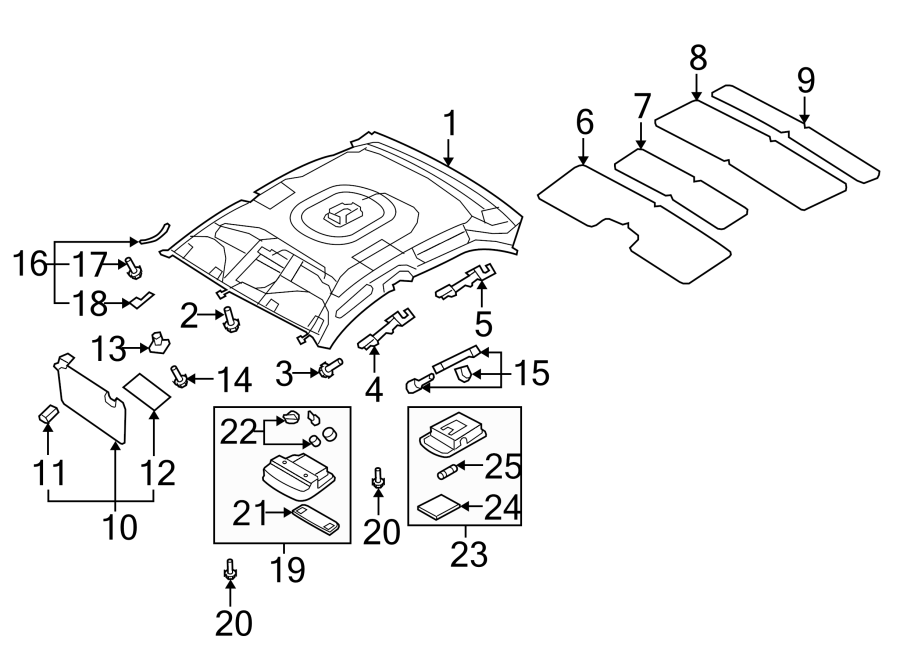 Diagram INTERIOR TRIM. for your 2016 Kia Sedona  LX Mini Passenger Van 