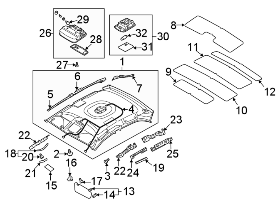 Diagram INTERIOR TRIM. for your 2016 Kia Sedona  LX Mini Passenger Van 