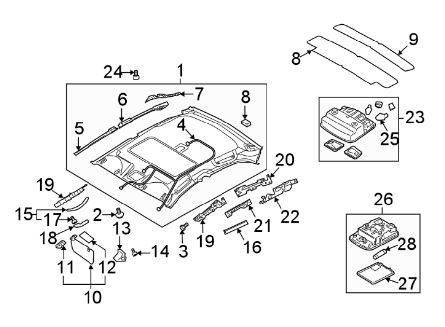 Diagram INTERIOR TRIM. for your 2016 Kia Sedona  LX Mini Passenger Van 