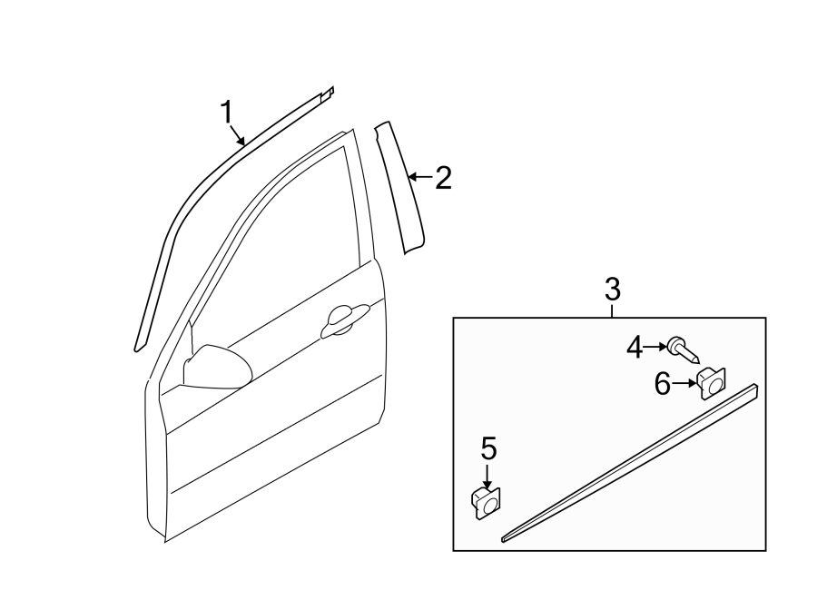 FRONT DOOR. EXTERIOR TRIM.https://images.simplepart.com/images/parts/motor/fullsize/2411365.png