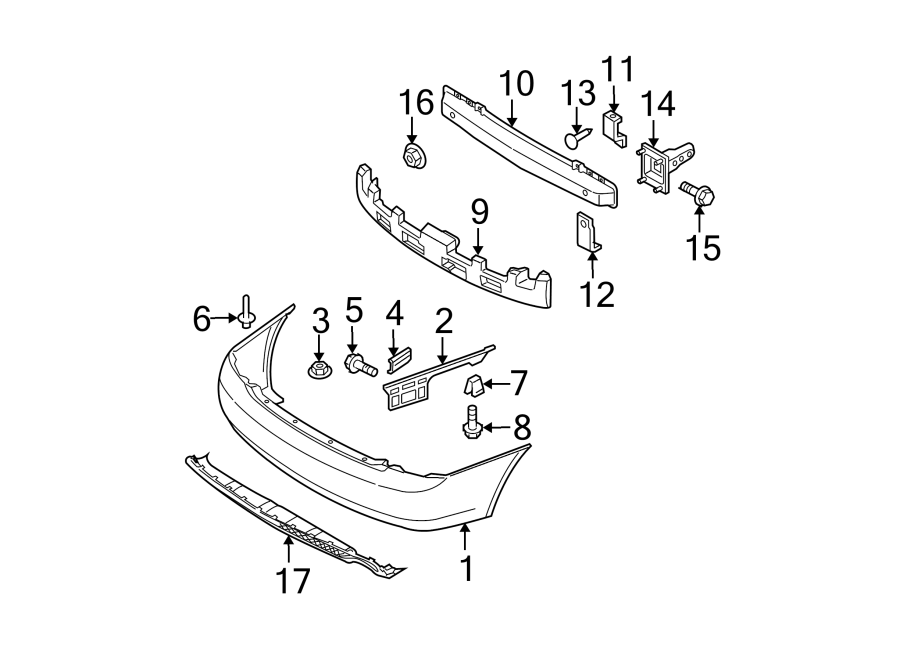 13REAR BUMPER. BUMPER & COMPONENTS.https://images.simplepart.com/images/parts/motor/fullsize/2411505.png