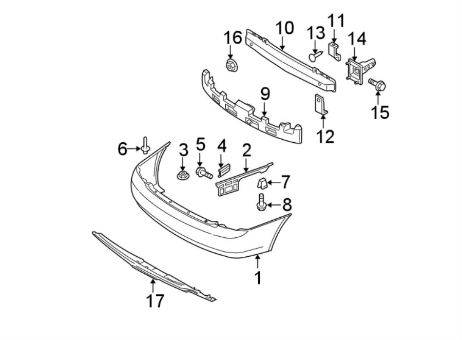 13REAR BUMPER. BUMPER & COMPONENTS.https://images.simplepart.com/images/parts/motor/fullsize/2411510.png