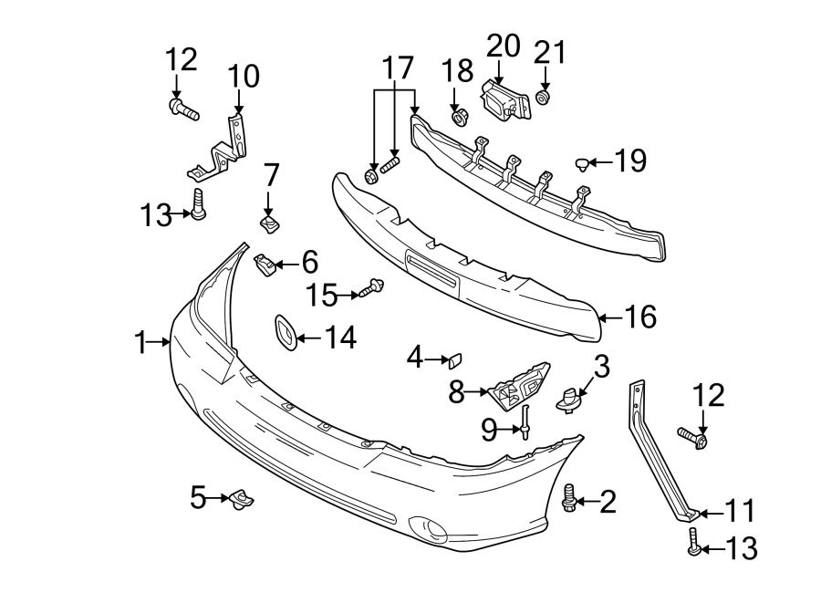 7FRONT BUMPER. BUMPER & COMPONENTS.https://images.simplepart.com/images/parts/motor/fullsize/2415005.png