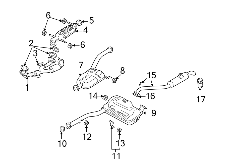 2EXHAUST SYSTEM. EXHAUST COMPONENTS.https://images.simplepart.com/images/parts/motor/fullsize/2415180.png