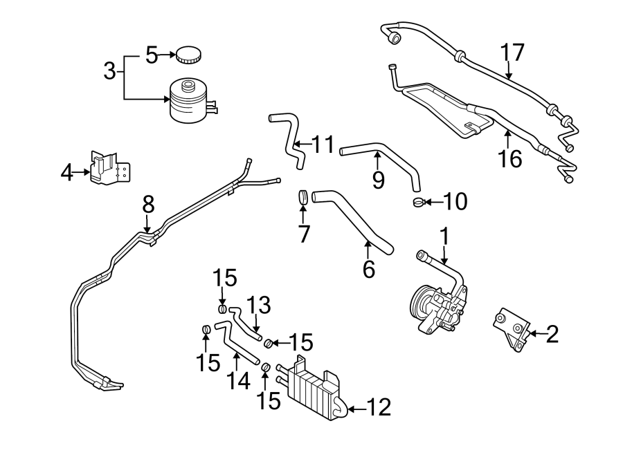 Diagram STEERING GEAR & LINKAGE. PUMP & HOSES. for your 2005 Kia Sedona   